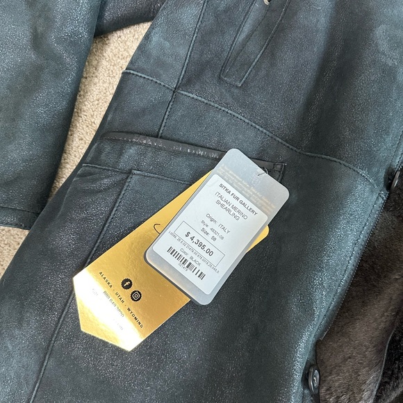 Italian Merino Shearling Fur Coat - Picture 2 of 7